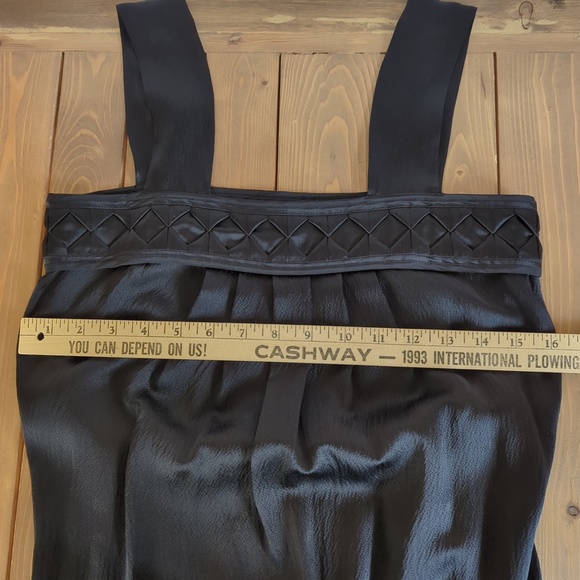 Banana Republic Black Silk Belted Pleated Sleeveless Mini Dress NWT - Picture 10 of 13
